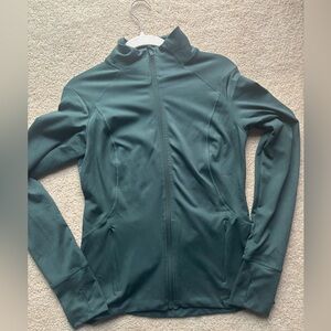 All in Motion Full Zip Jacket Athletic Running Thumb Holes Green  Size XS